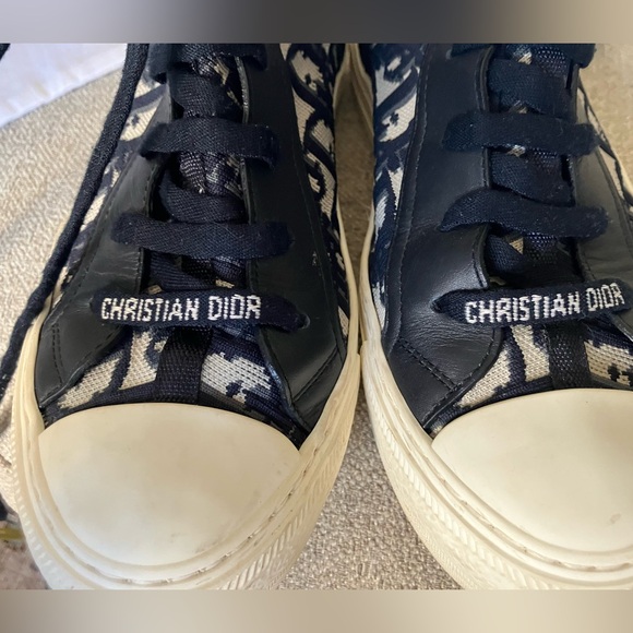 Technical Knit Calfskin Oblique Women’s ‘Walk’n’ Dior High Top Sneakers - Picture 5 of 11